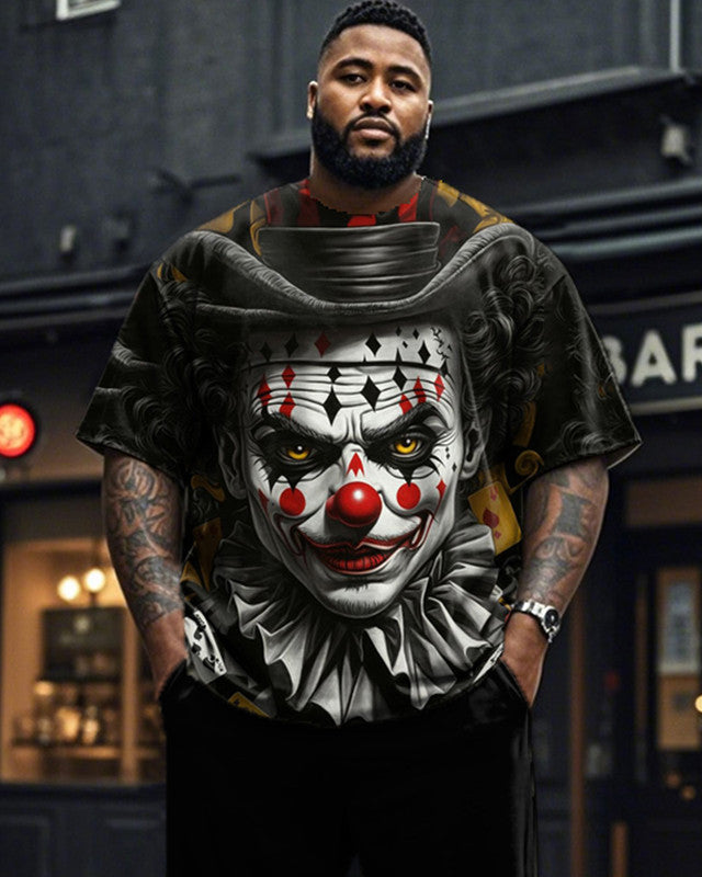 Joker Short-sleeved T-shirt and Trousers Plus Size Men's Suit