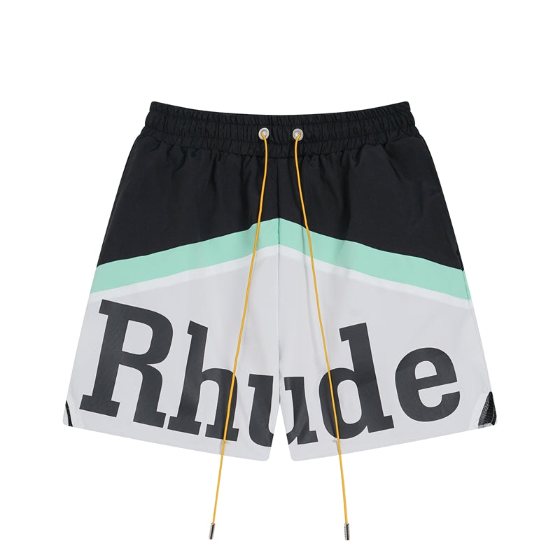 Simple Loose Colorblocked Athletic Shorts