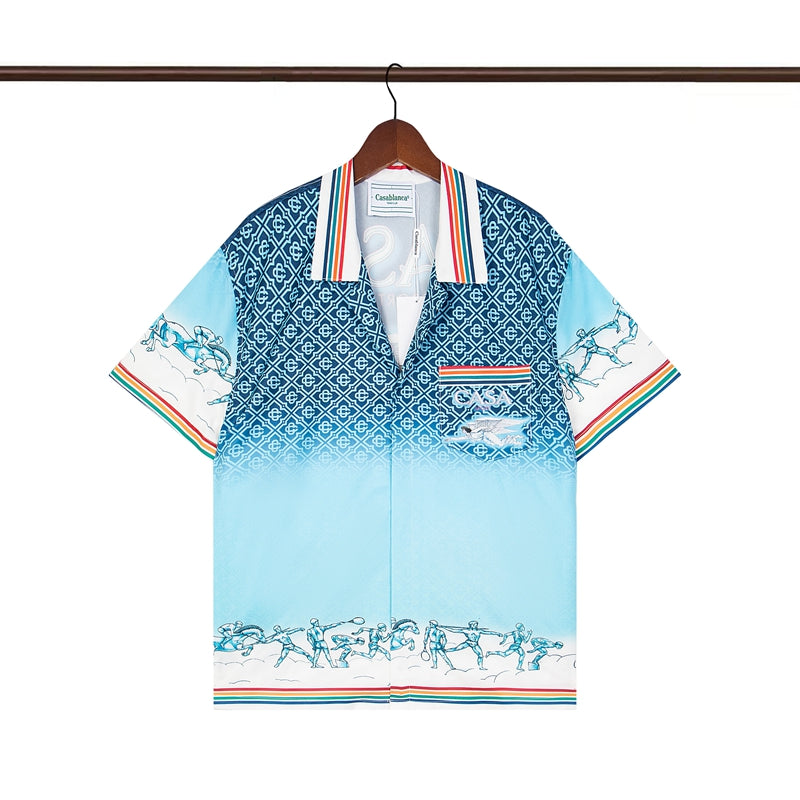 Tennis Club Summer Short Sleeve Shirt Shorts Set