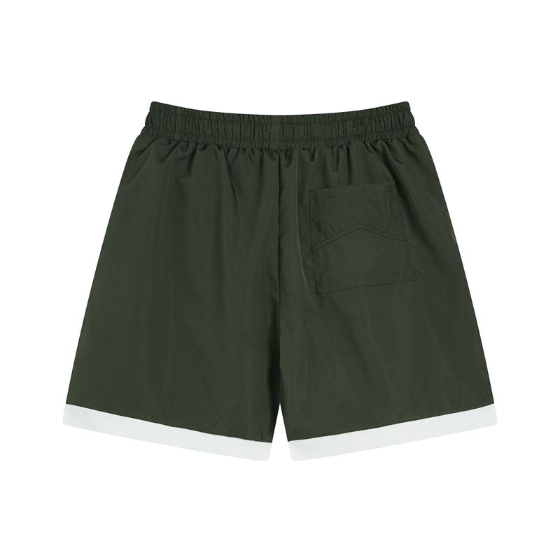Simple Loose Colorblocked Athletic Shorts
