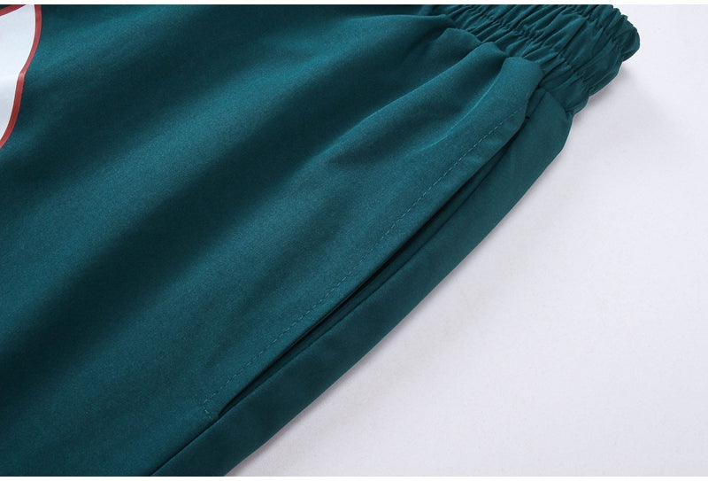 Simple Loose Colorblocked Athletic Shorts