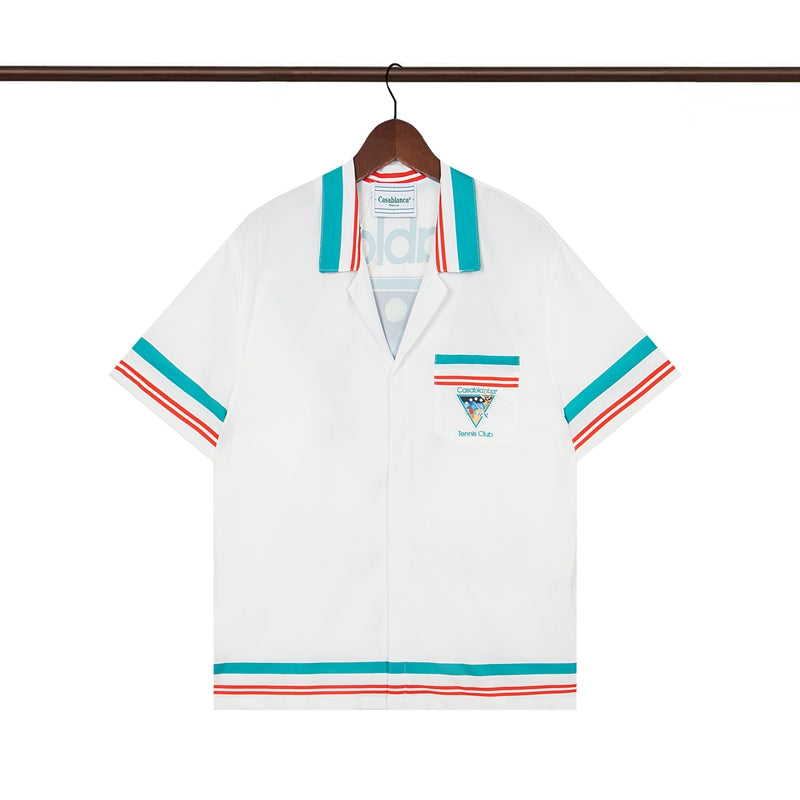 Tennis Club Summer Short Sleeve Shirt Shorts Set