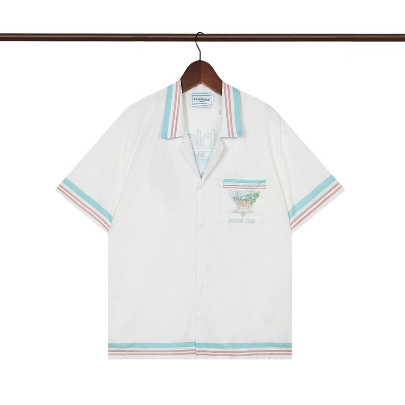 Tennis Club Summer Short Sleeve Shirt Shorts Set