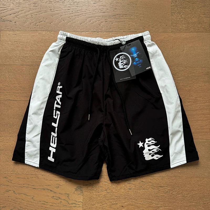 Simple Loose Colorblocked Athletic Shorts