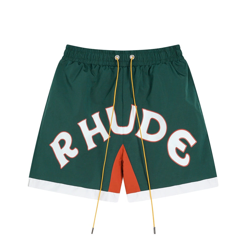 Simple Loose Colorblocked Athletic Shorts