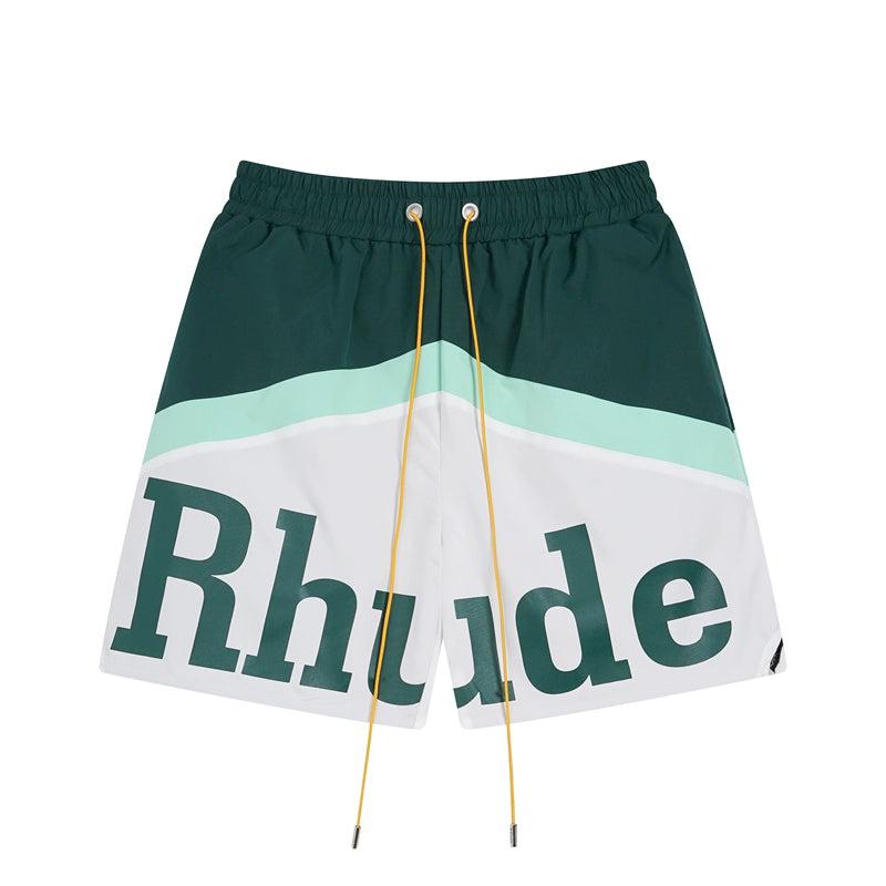 Simple Loose Colorblocked Athletic Shorts