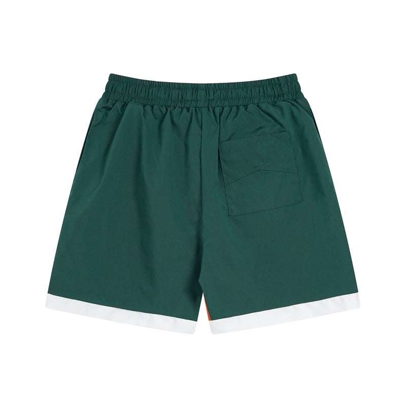 Simple Loose Colorblocked Athletic Shorts