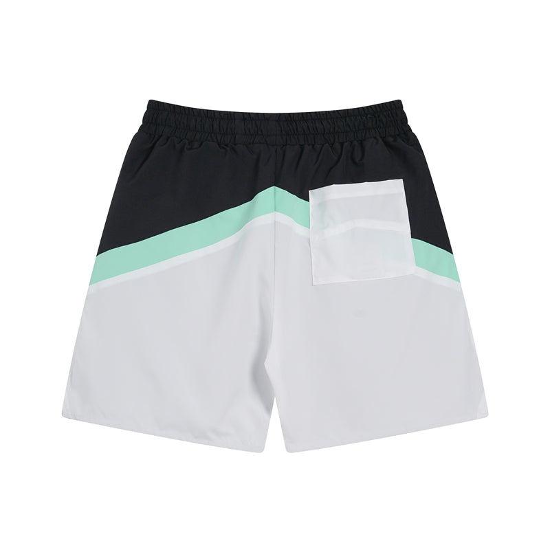 Simple Loose Colorblocked Athletic Shorts