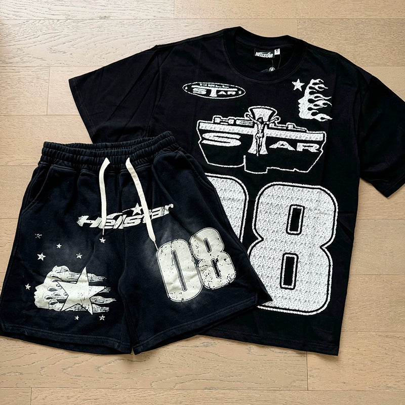 Vintage Printed Loose Casual Set