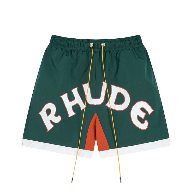 Simple Loose Colorblocked Athletic Shorts