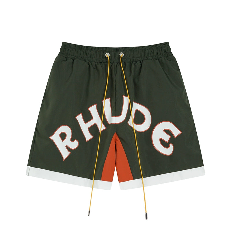 Simple Loose Colorblocked Athletic Shorts