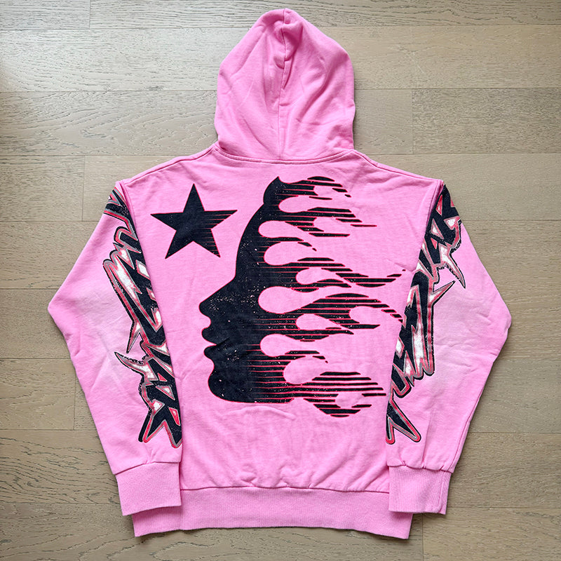 Vintage Casual Hoodie Pants Set