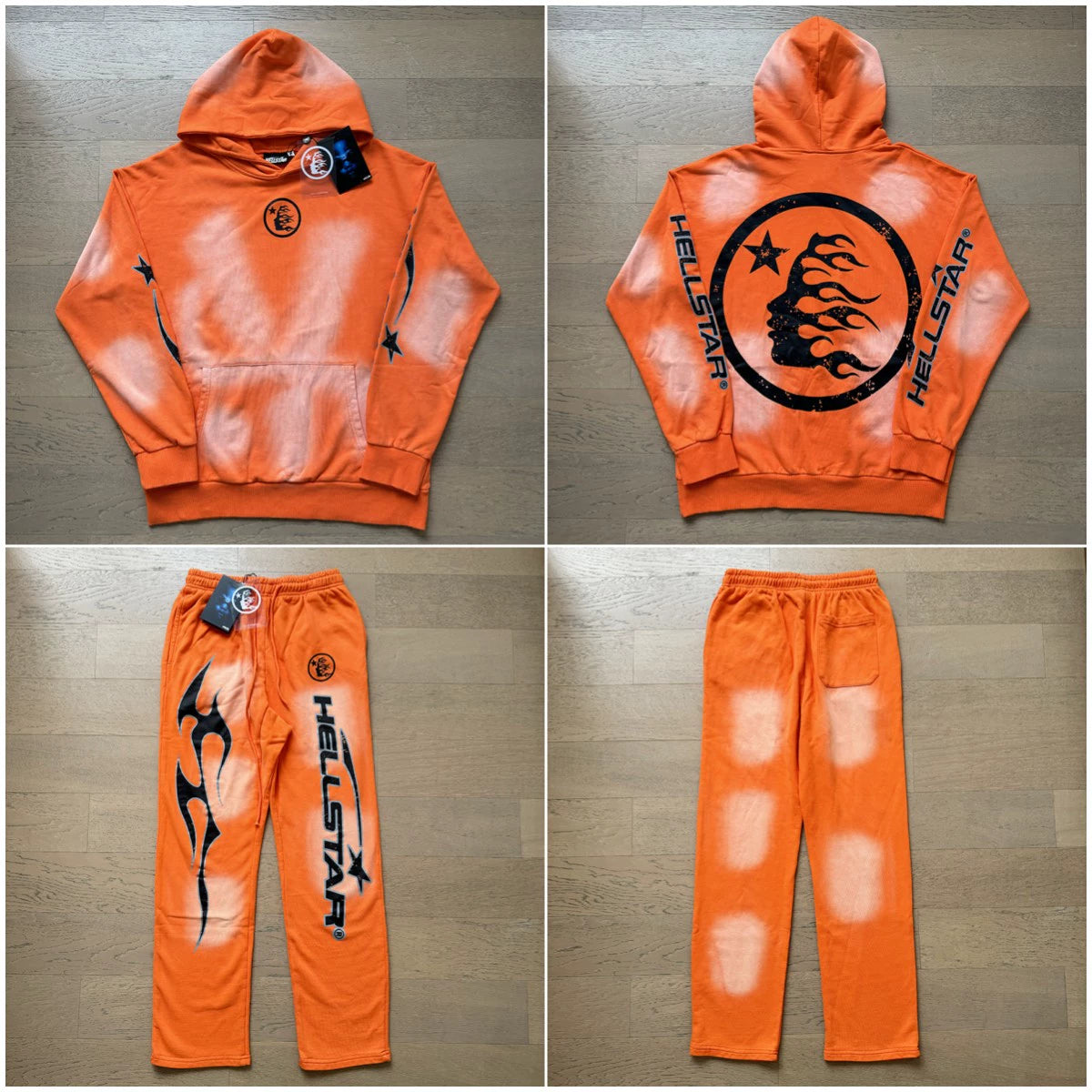 Vintage Casual Hoodie Pants Set