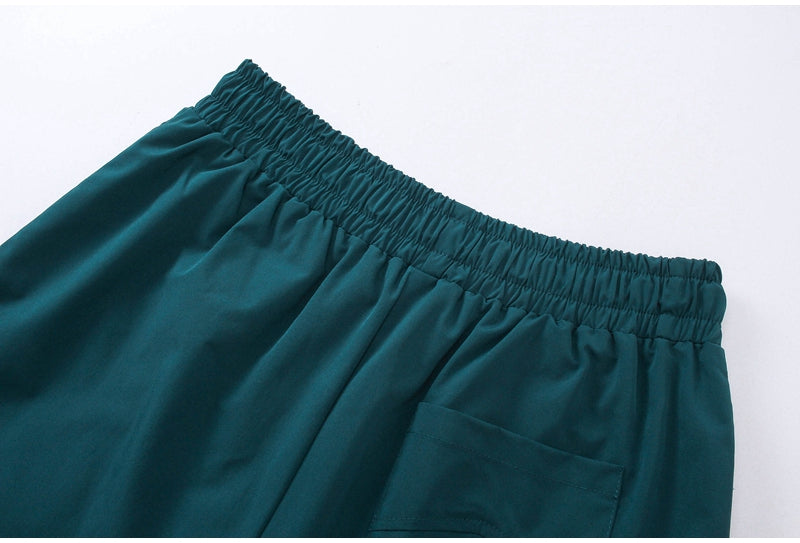 Simple Loose Colorblocked Athletic Shorts