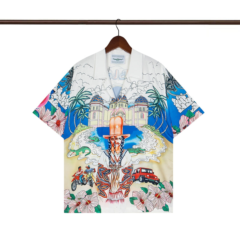 Tennis Club Summer Short Sleeve Shirt Shorts Set