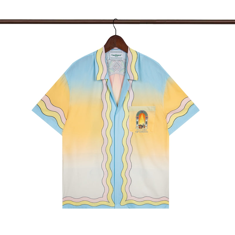 Tennis Club Summer Short Sleeve Shirt Shorts Set