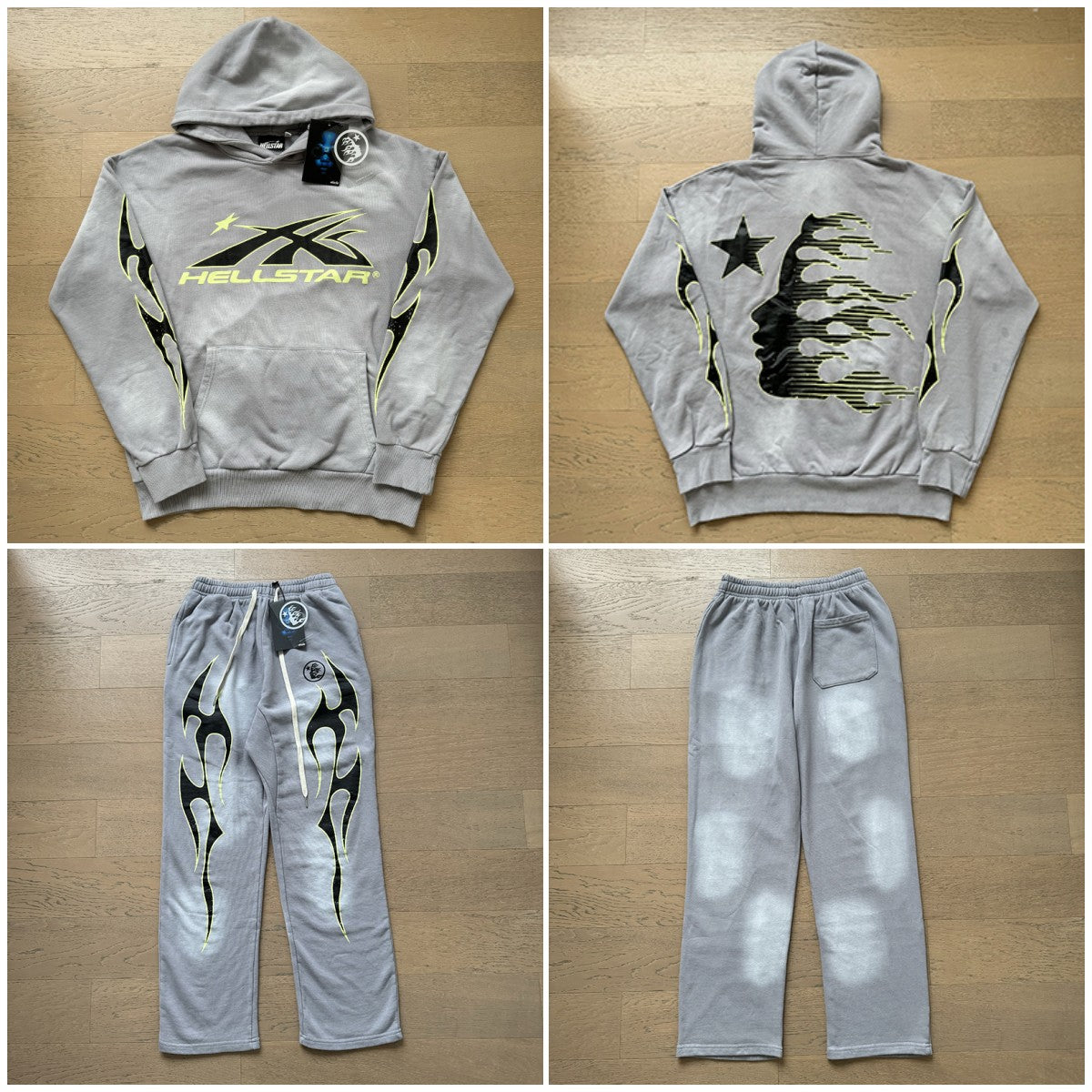 Vintage Casual Hoodie Pants Set