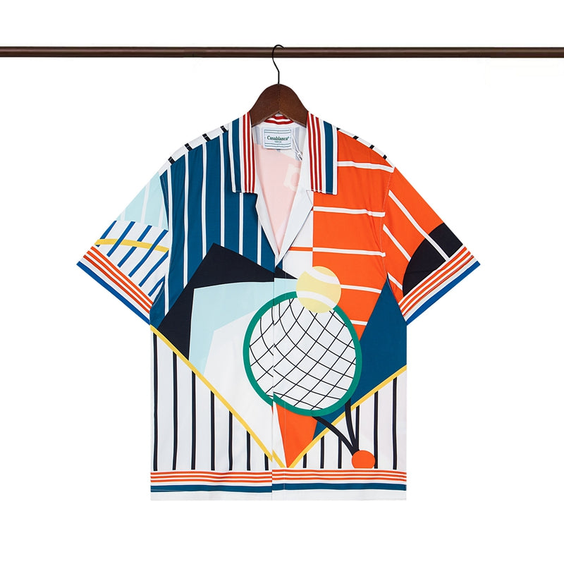Tennis Club Summer Short Sleeve Shirt Shorts Set