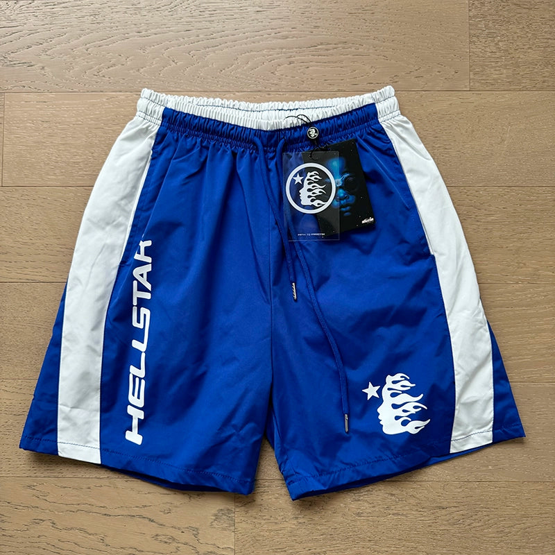 Simple Loose Colorblocked Athletic Shorts