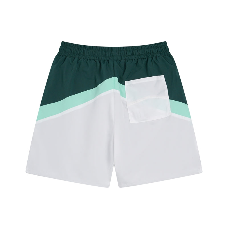 Simple Loose Colorblocked Athletic Shorts