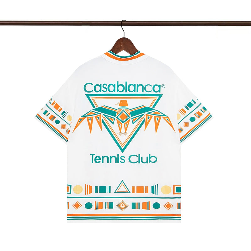 Tennis Club Summer Short Sleeve Shirt Shorts Set