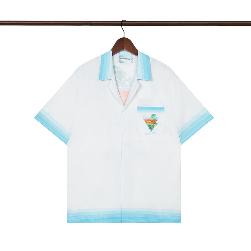 Tennis Club Summer Short Sleeve Shirt Shorts Set