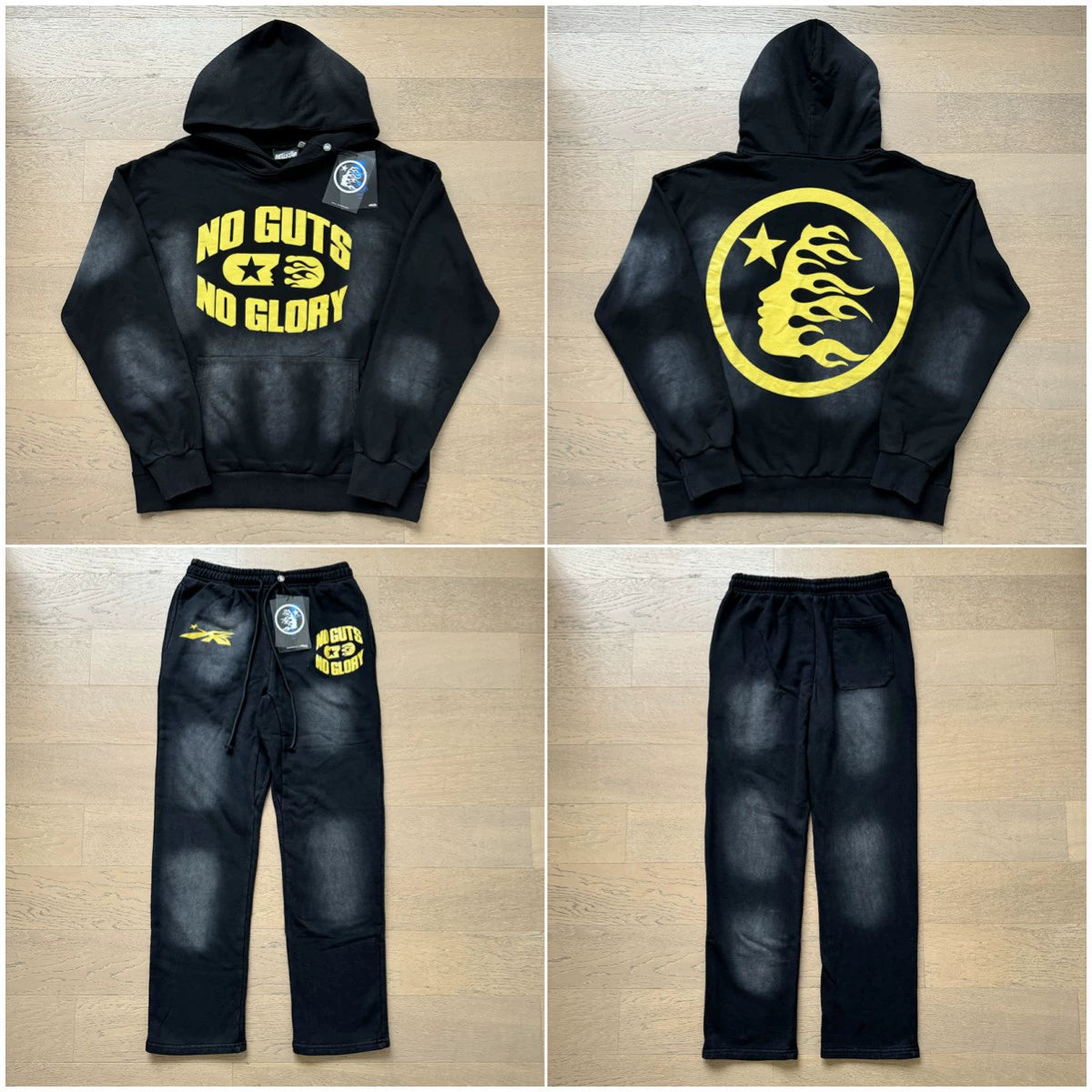 Vintage Casual Hoodie Pants Set