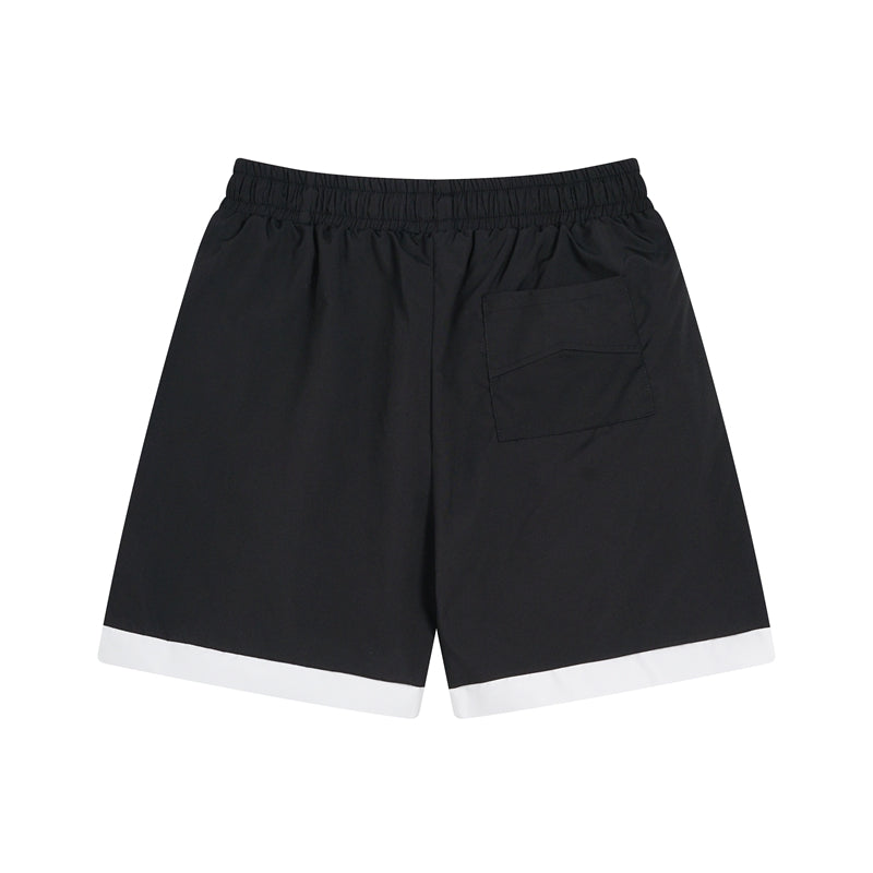 Simple Loose Colorblocked Athletic Shorts
