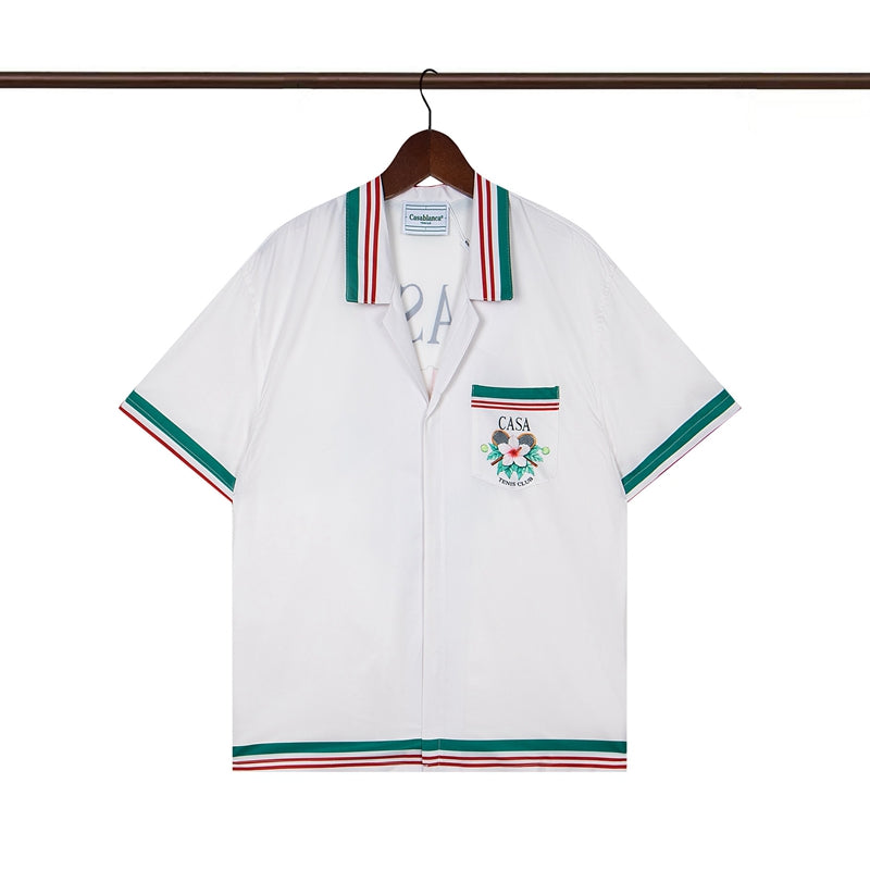 Tennis Club Summer Short Sleeve Shirt Shorts Set
