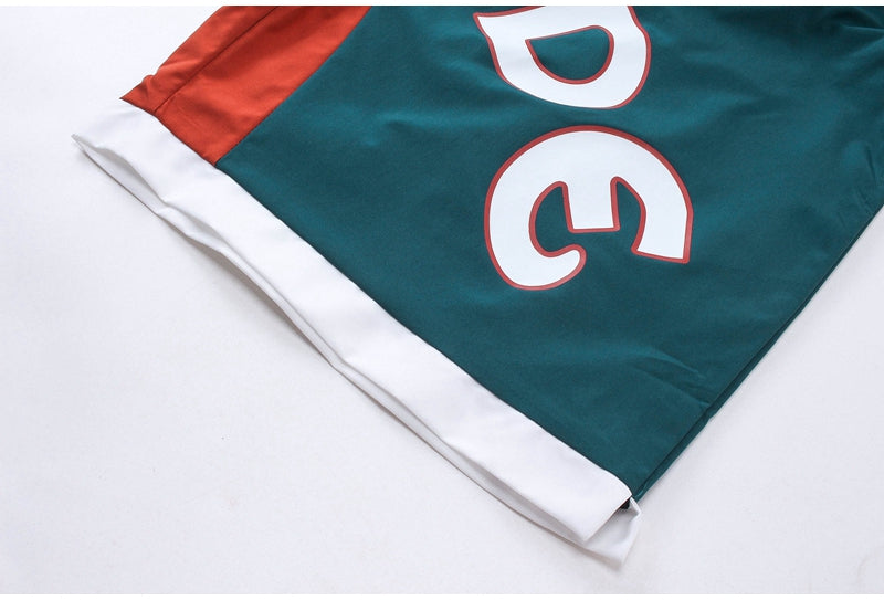 Simple Loose Colorblocked Athletic Shorts
