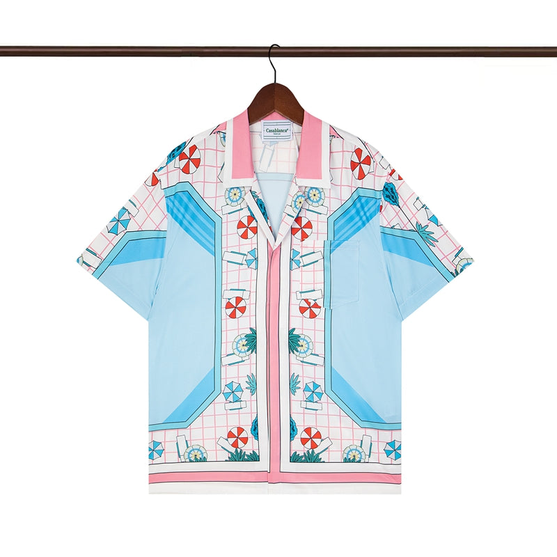 Tennis Club Summer Short Sleeve Shirt Shorts Set