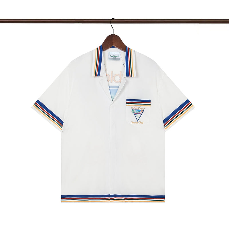 Tennis Club Summer Short Sleeve Shirt Shorts Set
