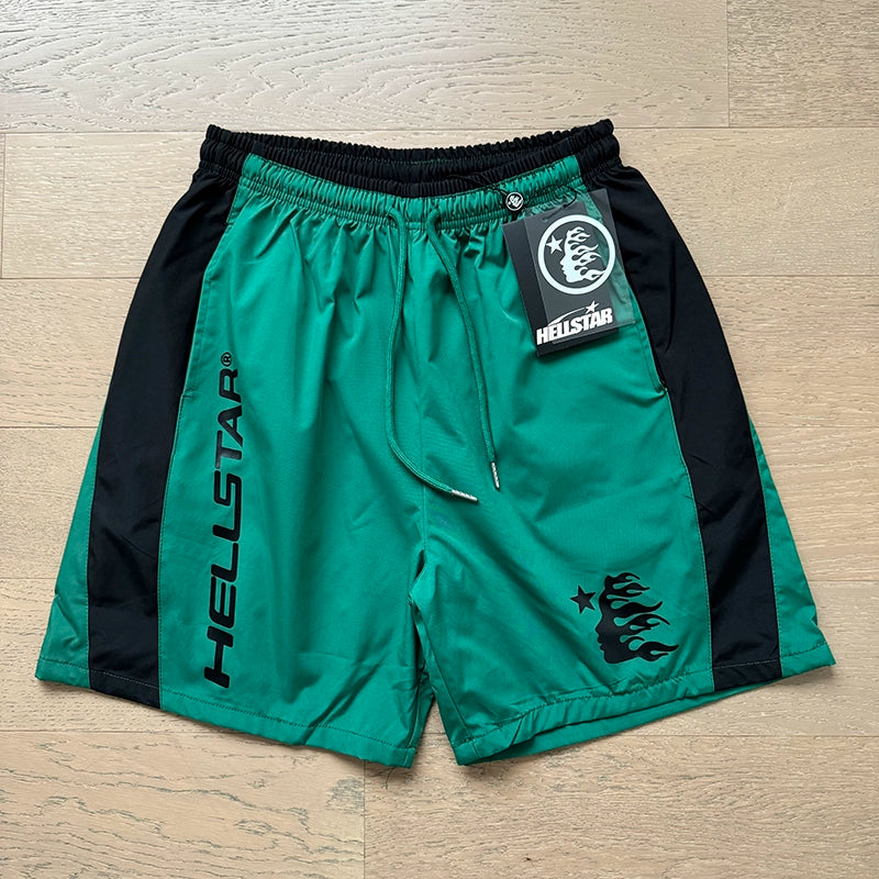 Simple Loose Colorblocked Athletic Shorts