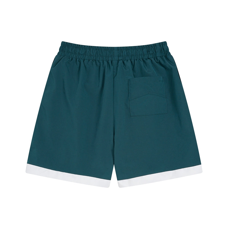 Simple Loose Colorblocked Athletic Shorts