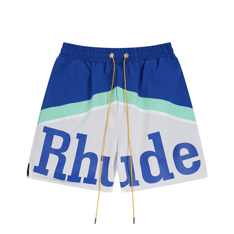 Simple Loose Colorblocked Athletic Shorts