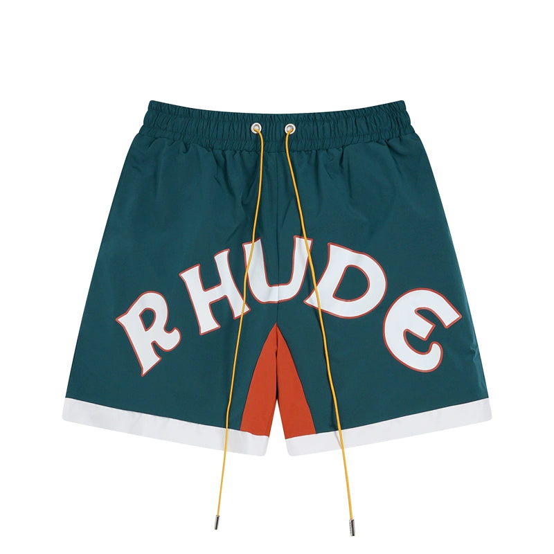 Simple Loose Colorblocked Athletic Shorts