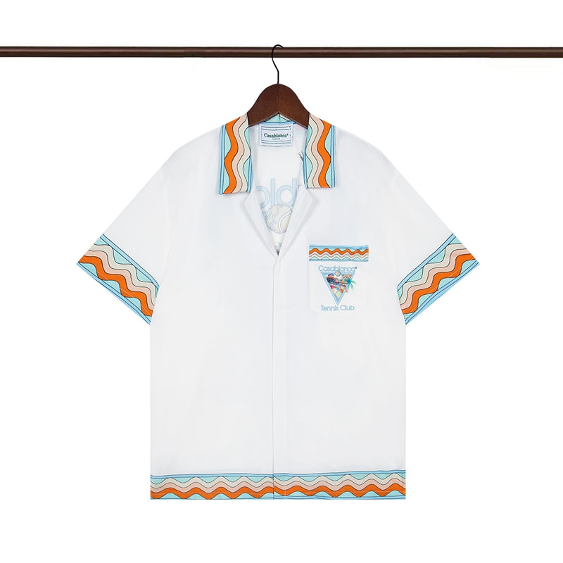 Tennis Club Summer Short Sleeve Shirt Shorts Set