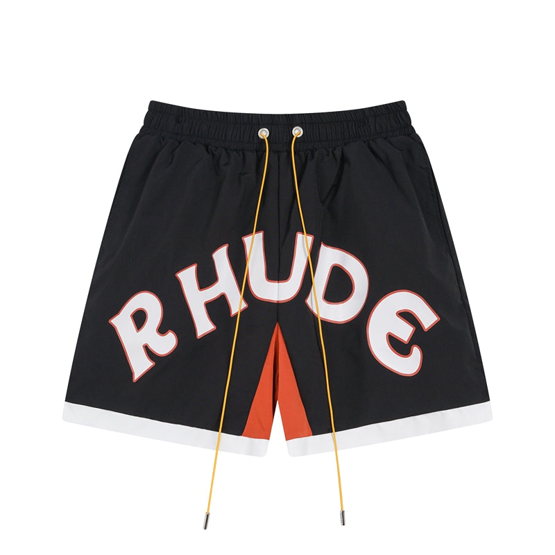 Simple Loose Colorblocked Athletic Shorts