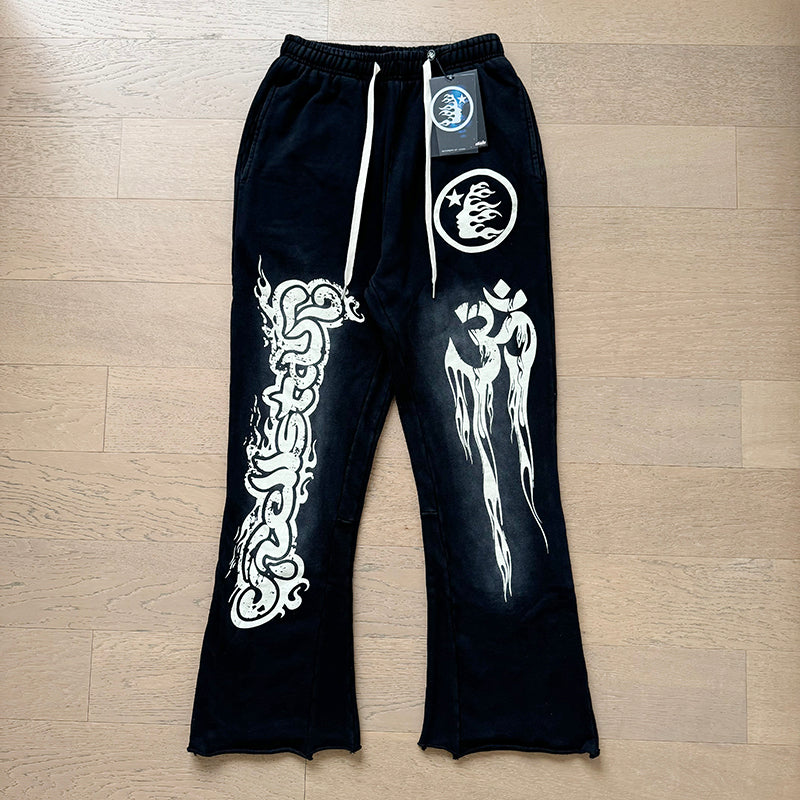 Vintage Casual Hoodie Pants Set