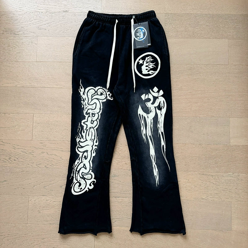 Vintage Casual Hoodie Pants Set