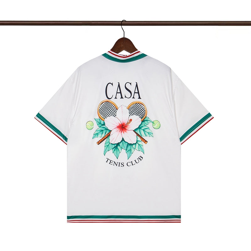 Tennis Club Summer Short Sleeve Shirt Shorts Set