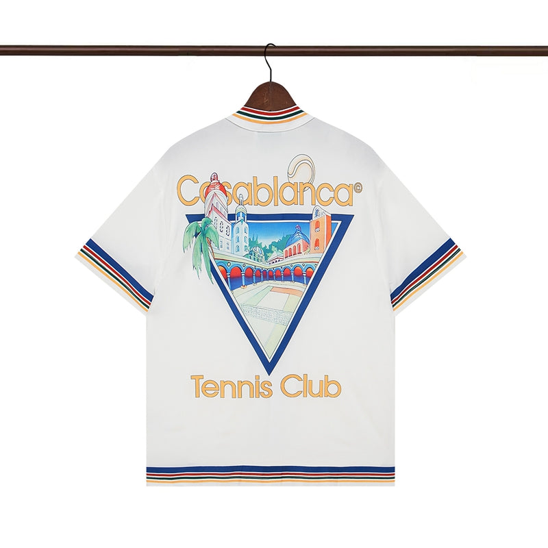 Tennis Club Summer Short Sleeve Shirt Shorts Set