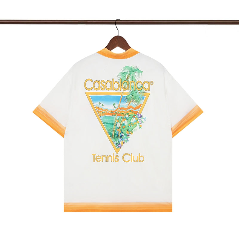 Tennis Club Summer Short Sleeve Shirt Shorts Set