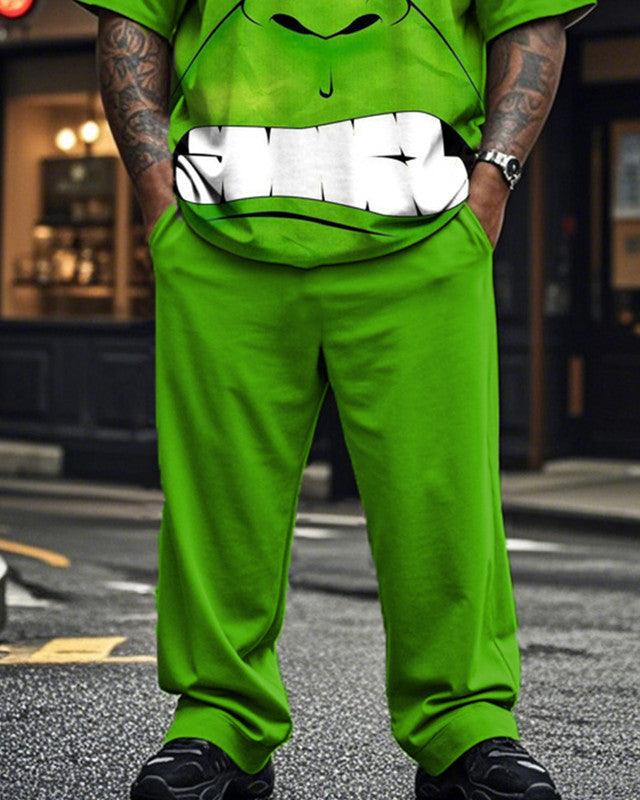 Cos Hulk Round Neck T-shirt Trousers Large Size Men's Suit