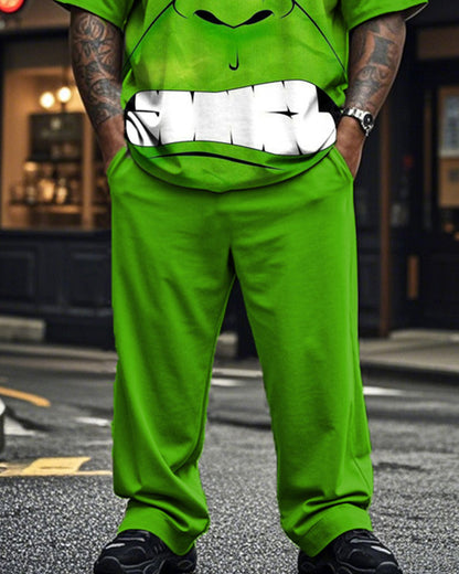 Cos Hulk Round Neck T-shirt Trousers Large Size Men's Suit