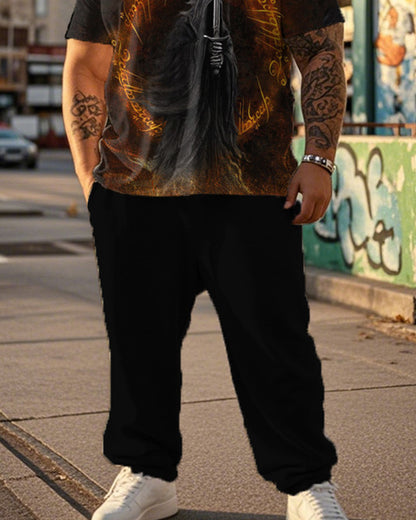 Men's Lord of The Rings Plus-size Short-sleeved Pant Suit