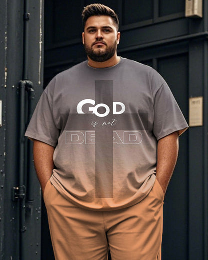 Radient Color God Large Size Men's Short-sleeved Trousers Suit