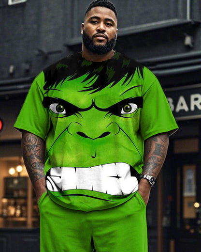 Cos Hulk Round Neck T-shirt Trousers Large Size Men's Suit