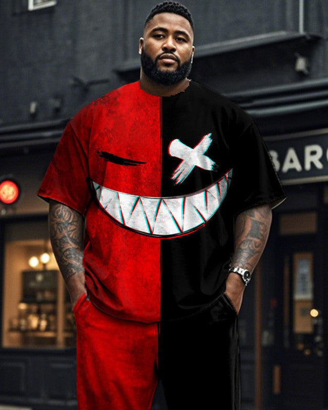 Color Expression Plus Size Short Sleeve T-shirt Set