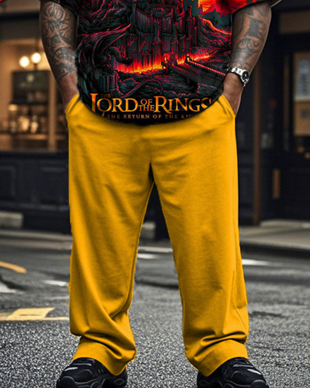 Lord of The Rings Personalized Large Size Men's Short-sleeved T-shirt and Trousers Suit